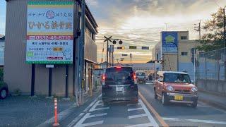 Sunset Driving Tour from Toyohashi City towards Gamagori City Aichi Japan