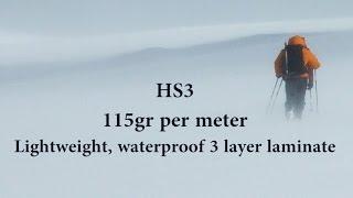 HS3 fabric - waterproof, breathable 3-layer laminate