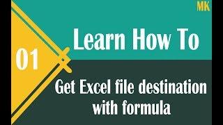 Excel file destination with formula