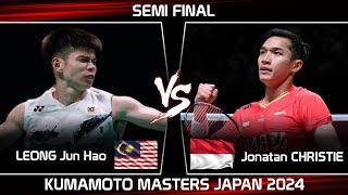 AMAZING ! LEONG Jun Hao (MAS) vs Jonatan CHRISTIE (INA) | Kumamoto Masters Japan 2024 Badminton