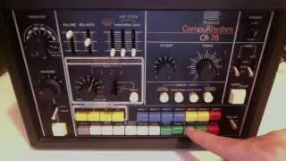 Roland CompuRhythm CR-78 vintage drum machine demo