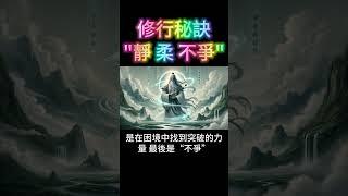 《道德經》修行之道：靜、柔、不爭的修行秘訣！