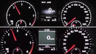 2013 Volkswagen Golf VII 2.0 TDI 150 HP vs. 2012 Golf VI 2.0 TDI 140 HP 0-100 km/h Acceleration