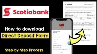 Direct Deposit or Payroll Form Scotiabank Download | Scotiabank Direct Deposit Form & Payroll Slip