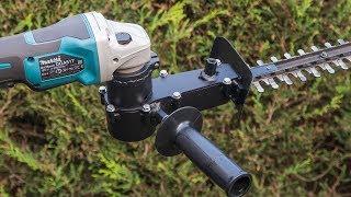 Angle grinder hack homemade hedge trimmer attachment