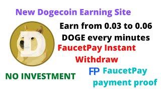 Dogecoin Faucet Earning Site | Earn from 0.03 to 0.06 DOGE every minutes |