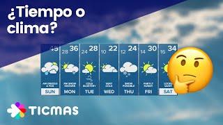 EL TIEMPO Y EL CLIMA. ¿Son lo mismo?