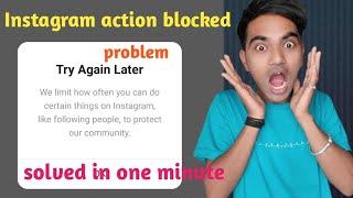 how to solve instagram action blocked 2021