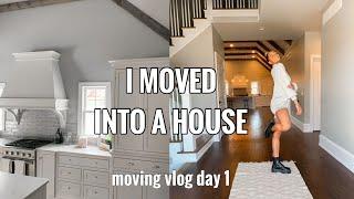 I MOVED! Day 1 of moving | vlog | I moved from an apartment to a house | Libby Christensen