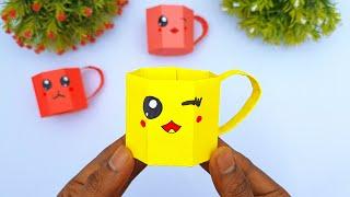 How to Make Easy Paper Toy Cup | DIY School Project Ideas | Handmade Paper Toy Cup Making Tutorial