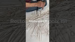 Restoring a braided chair from the french designer Andrè Monpoix created in 1954