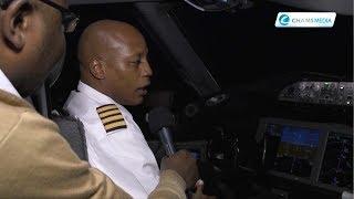 A rare cockpit interview with captain Eric Mbugua on KQ003, NYC-NBO