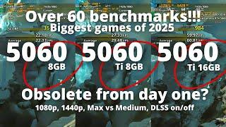 Oh no... RTX 5060 and 5060 Ti 8GB vs 16GB Review