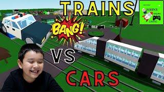 Johny Shows Trains Vs Cars Ultimate Roblox Train Crash Simulator