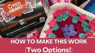 Take Color Pooling to the NEXT LEVEL//RED HEART Granny Square Yarn//One Yarn Two Ways to Stitch It