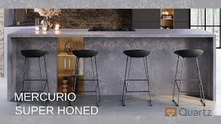 Meet the New Grey Metallic Marble Effect CRL Quartz Mercurio Work Surface