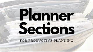 Must Have Planner Sections For A Functional & Productive Planning System | Plan With Bee