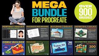 All In One Mega Bundle For Procreate Download In PNG EPS And AI Files |Sheri Sk|