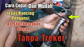 Cara Lepas kancing pengunci As shock Depan Tanpa Treker how to open the front shock lock button