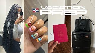 vlog — vacation prep for punta cana  island twists, nails, lashes & packing