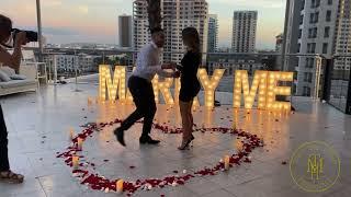 Beautiful Sunset Giant Marry Me Letters Proposal Tampa Bay