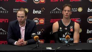 Petteri Koponen and Sam Mennenga press conference vs Sydney Kings - Round 11, NBL25