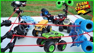 Monster Truck Monday: Spinmaster Monster Jam King of the Ring Tournament Backyard Play with Dad