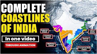 Indian Geography: Learn Coastal line of India | Smart Revision through Animation | OnlyIAS