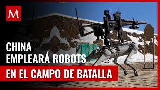 China presenta avance tecnología militar con perros robots armados