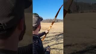 175 Yard shot with selfbow! #archery #sports
