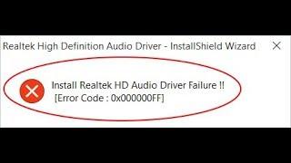 Fix Install Realtek HD Audio Driver Failure in windows 10