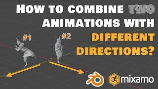 Changing directions between multiple Mixamo animation clips in Blender NLA
