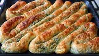 10 DAKİKADAEN KOLAY VE HIZLI BÖREK️ISPANAKTAN/HAZIR YUFKADAN TEPSİ TEPSİ YAPIYORUM ANINDA BİTİYOR