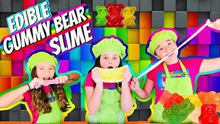 Edible GUMMY BEAR Slime DIY! ft The Wild Adventure Girls