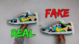 REAL VS FAKE! NIKE SB DUNK CHUNKY DUNKY (BEN AND JERRY'S) COMPARISON!