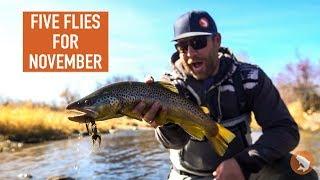 Trouts Fly Fishing: Five Flies for November