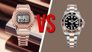 Travel watch head to head: Casio G-Shock vs Rolex 126711 Rootbeer