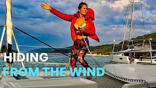 HOW do we HIDE FROM BAD WEATHER WHEN Living Aboard I Ep 85