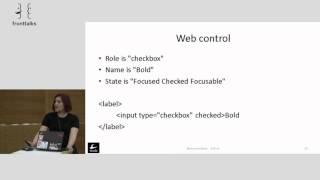 Leonie Watson, The Paciello Group | Introduction to accessibility mechanics | FrontTalks 2015