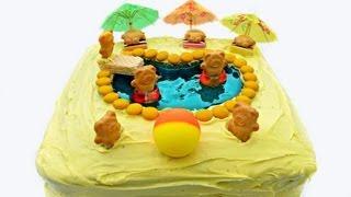 SWIMMING POOL BIRTHDAY CAKE