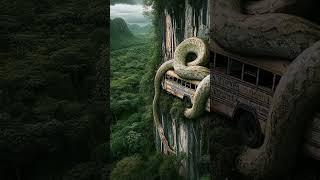 giant phyton snake on the buss  #travel #train #shortvideo #snake #viralvideo #automobile