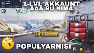  1-LVL AKKAUNT //  BU NIMASI BO’LDI - PUBG MOBILE