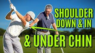 GOLF: Shoulder Down & In & Under The Chin | How The Shoulders Move In The Golf Swing