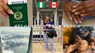 Travel prep vlog: moving from Nigeria to Canada + Braids, Shopping, Pedicure & Manicure etc.