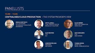 Broadcast Innovation Day 2023 – Panel: Centralised/Cloud Production – The System Provider's View