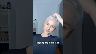 Styling my white Pixie Cut  #pixiecut #shorthair #hairstyle