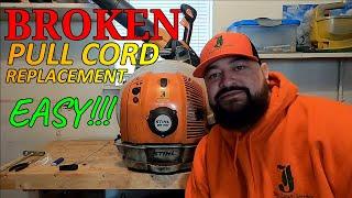 HOW TO REPLACE THE PULL CORD ON A BLOWER - EASY!