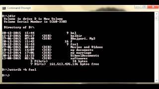 Use of Attrib Command in Ms Dos