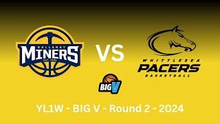 Whittlesea Pacers YL1W Vs. Ballarat Miners YL1W | Round 2 | BIG V | 2024