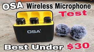 OSA lavalier Microphone Test (Best Wireless Microphone Under $30) from Amazon - dji Mic Mini